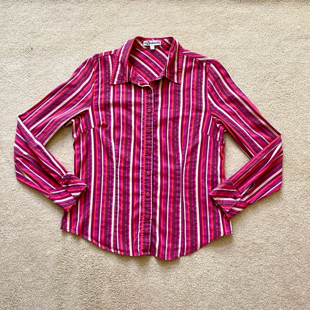 Bushwacker Striped Button Down Shirt
